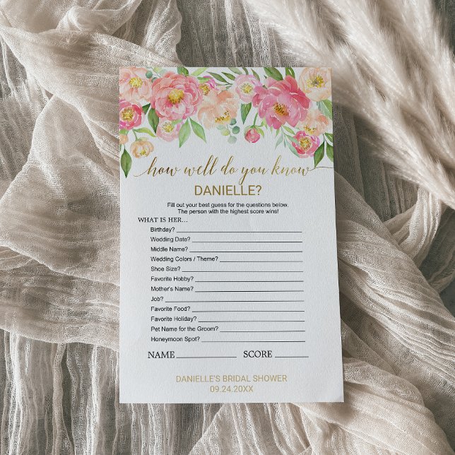 Perfekt Rosa "Hur bra vet du hur bra du känner til (Skapare uppladdad)