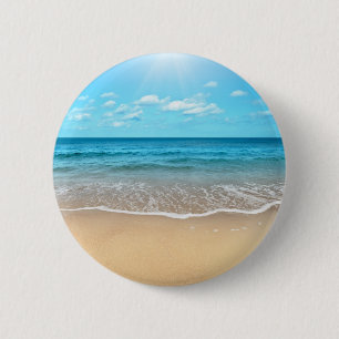 Perfekt sandig strand knapp