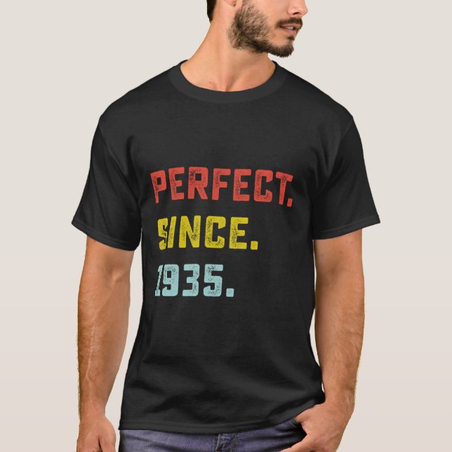 Perfekt sedan 1935 födelsedagsgåvor för 85 år seda t shirt (Framsida)