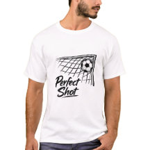 Perfekt Skott Fotbollsmål Minimalistisk T-Shirt