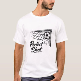 Perfekt Skott Fotbollsmål Minimalistisk T-Shirt