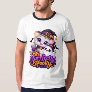 Perfekt Skräckinjagande Halloween Kattklocka T-Shi T Shirt