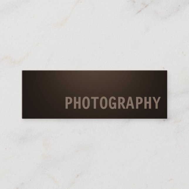 Perfekt Slim Sepia Brown-fotoartist Mini Visitkort (Framsida)