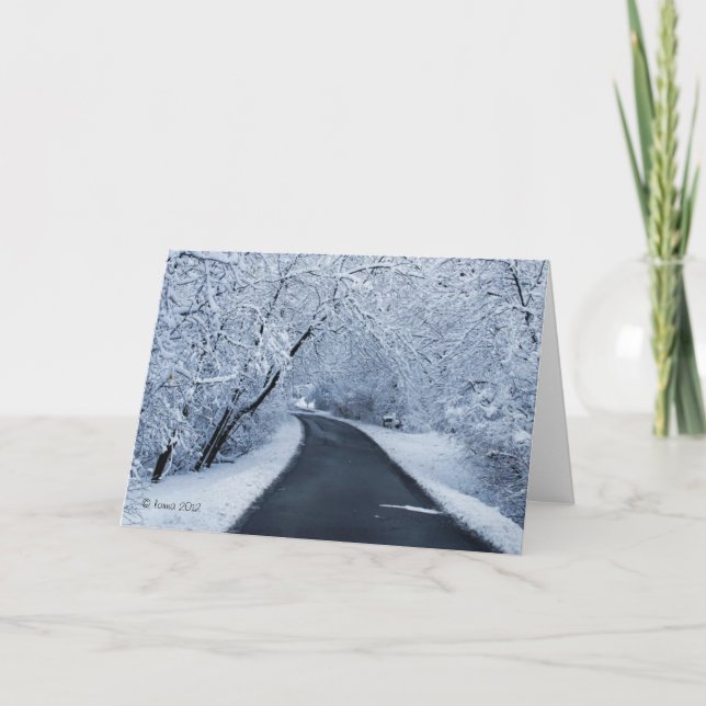Perfekt snödag för bild kort (Framsida)