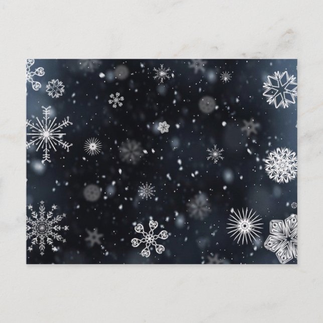 Perfekt Snöflingor för Helgdag jul Helg Vykort (Framsida)