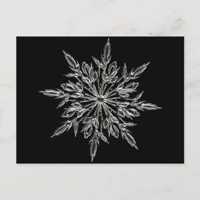 Perfekt Snowflake för julafton Helgdag Helg Vykort (Framsida)