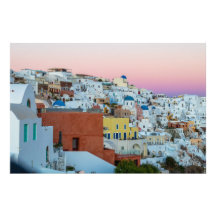 Perfekt solnedgång i Santorini