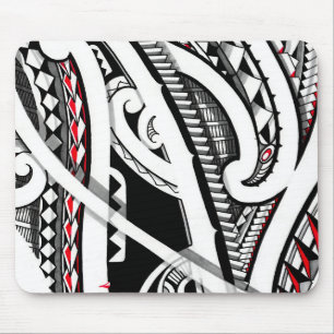 Perfekt stam- polynesian/maori tatueringkonst musmatta