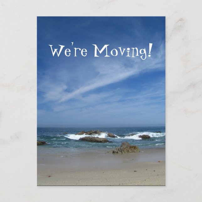 Perfekt Stilla havet; ändring av Adress Meddelande Vykort (Framsida)