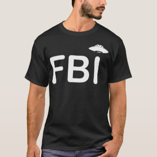 Perfekt Stylisk FBI Vs UFO Tryck Samling T Shirt