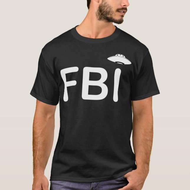 Perfekt Stylisk FBI Vs UFO Tryck Samling T Shirt (Framsida)