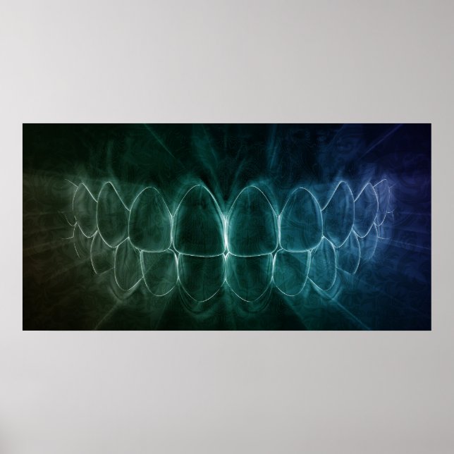 Perfekt Teth Bita Dentist Orthodontist Poster (Framsidan)