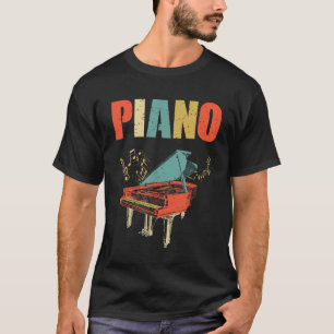 Perfekt till Piano Älskare. Vintage Piano Tee. T Shirt