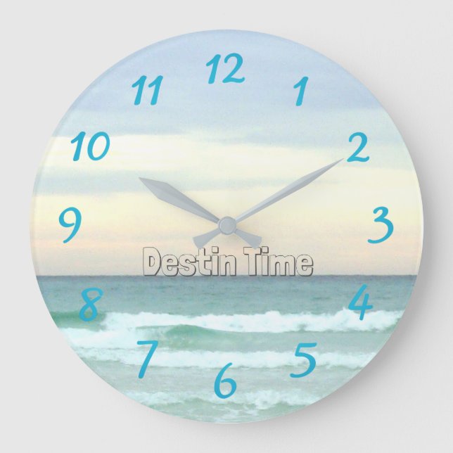 Perfekt Time in Destin, Florida Stor Klocka (Framsida)