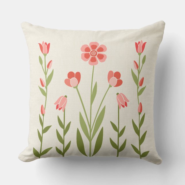 Perfekt Trädgårdsblomma  – Salvia & Rodnad Kudde (Framsida)