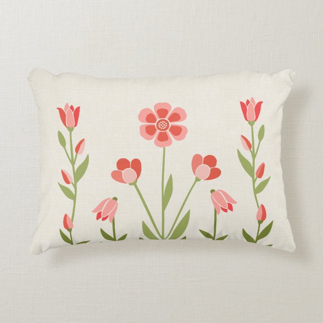 Perfekt Trädgårdsblomma  – Salvia & Rodnad Prydnadskudde (Framsidan)