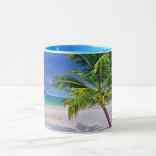 Perfekt Tropical Island Beach Mugg