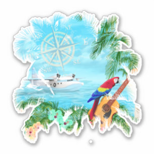 Perfekt Tropical Music Klistermärken