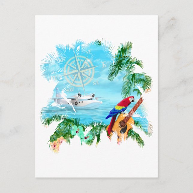 Perfekt Tropical Music Vykort (Framsida)