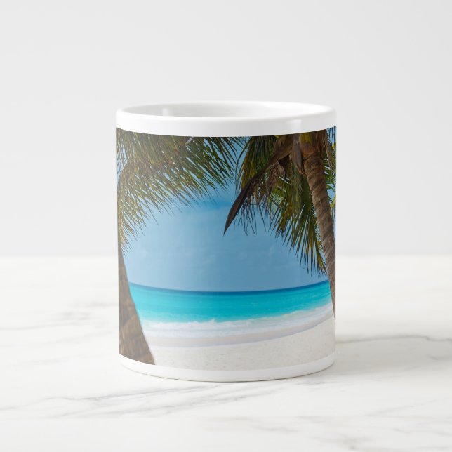 Perfekt Tropical Paradise Beach Jumbo Mugg (Framsidan)