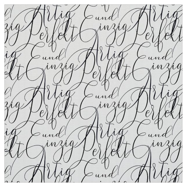 perfekt und einzigartig schwarz Handschrift Tyg (Provkarta)