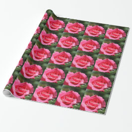 perfekt, underbar sommar het rosa ros blomma foto presentpapper