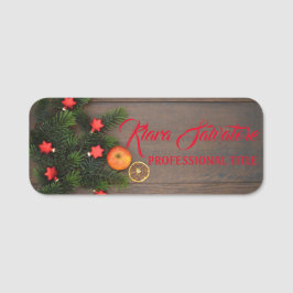 Perfekt - vacker jul namnbricka