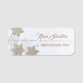 Perfekt Vackert julstjärna Ornament Namnbricka