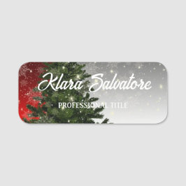 Perfekt vackra Julgran Stars Namnbricka