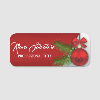 Perfekt Vackra julprydnader Namnbricka