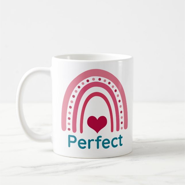 Perfekt Viva Magenta Boho Rainbow Kaffemugg (Vänster)