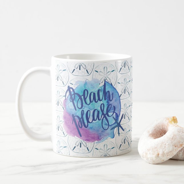 Perfekt, Watercolor Sand Dollar Starfish-citat Kaffemugg (Med munk)
