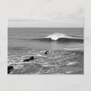 Perfekt Wave California Kusten Black & White Vykort