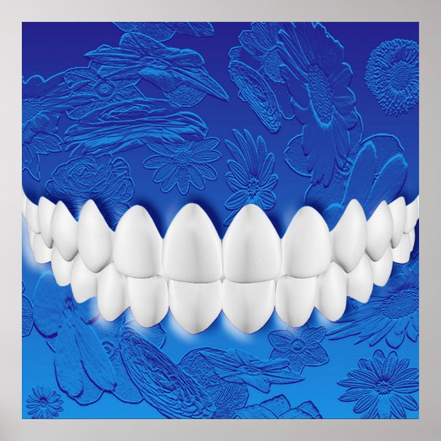 Perfekt White Teeth Dentist Orthodontist Poster (Framsidan)