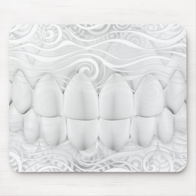 Perfekt White Teeth Smile Dentist Mousepad Musmatta (Framsidan)