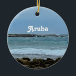 Perfekta Aruba Julgransprydnad Keramik<br><div class="desc">Härligt beskådar från bebisstrand i Aruba.</div>