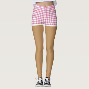 Perfekta Ben I Rosa Rutiga Shorts Leggings