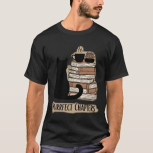 Perfekta kapitel: svart katt, böcker & kaffe t shirt