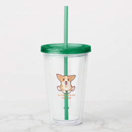 Perfekta mönster för hundälskare Akryl Tumbler Take Away Mugg