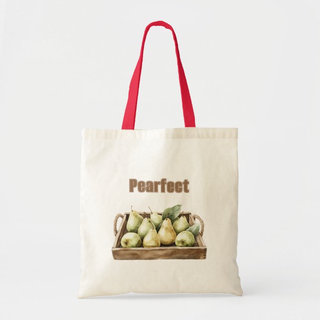Perfekta päron Grönt frukt Tygkasse (Framsidan)