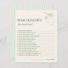 Perfekta Päronpar Vem Känner Bruden Bäst Spelet