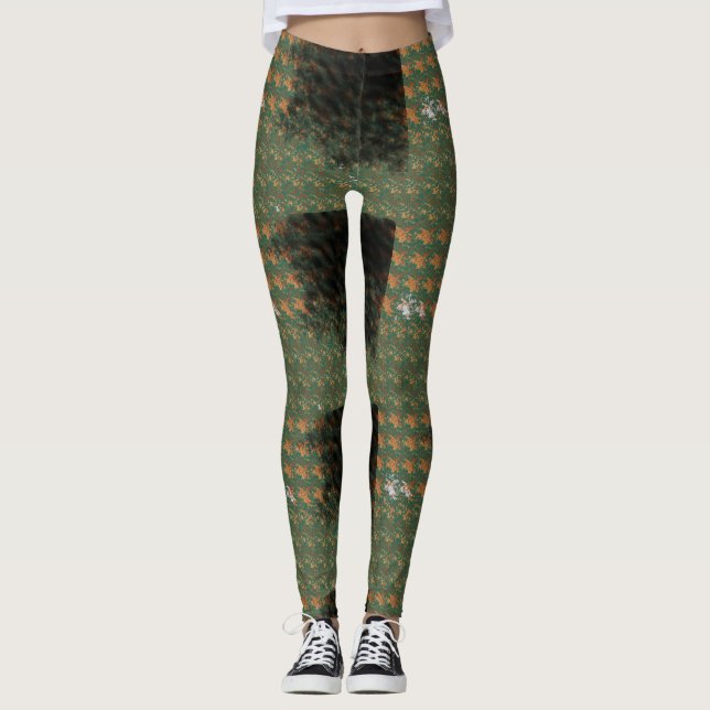 Perfekta tryck_Grön Leggings (Framsida)