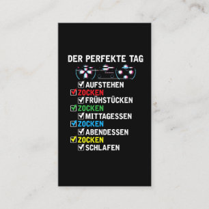 Perfekte Märkre Zocker Humor Gamer Spruch Zocken Visitkort