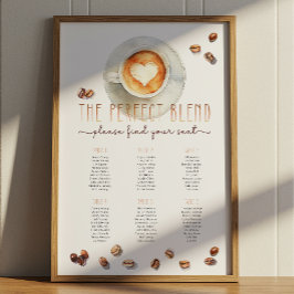 Perfekten av inläggsschemat för blandning av kaffe poster