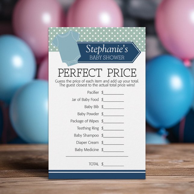 Perfekten Baby Shower Game Pris - Blue Boy Tee (Custom Baby Shower Games)