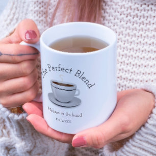 Perfekten blandar kaffebröllopsförmån kaffemugg