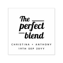 Perfekten Blend Bold Typography-bröllopsförmån Självfärgande Stämpel