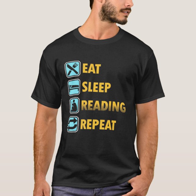 Perfekten Bok i Eat-viloläge T Shirt (Framsida)