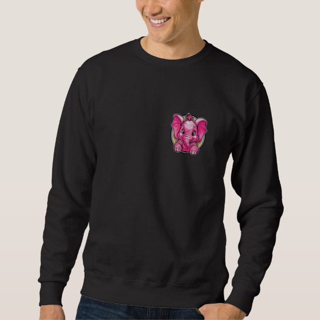 Perfekten Elephant Design för Elephant Kärlek Lång Ärmad Tröja (Framsida)