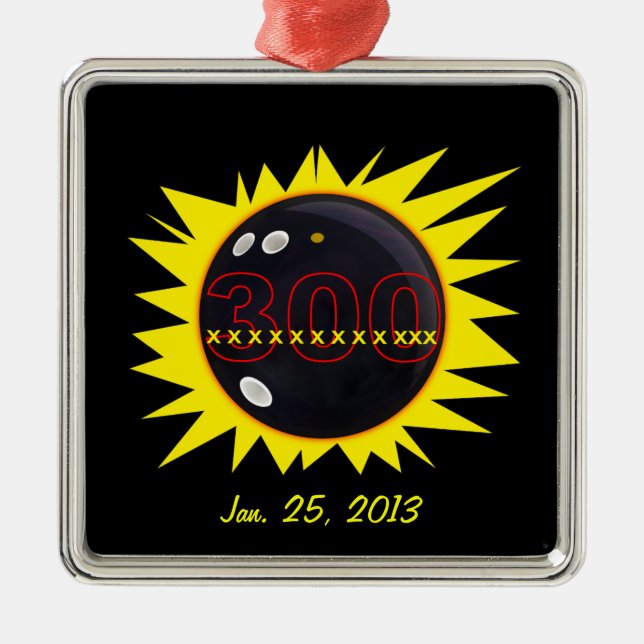 Perfekten Game Bowling, med 12 X Julgransprydnad Metall (Framsidan)